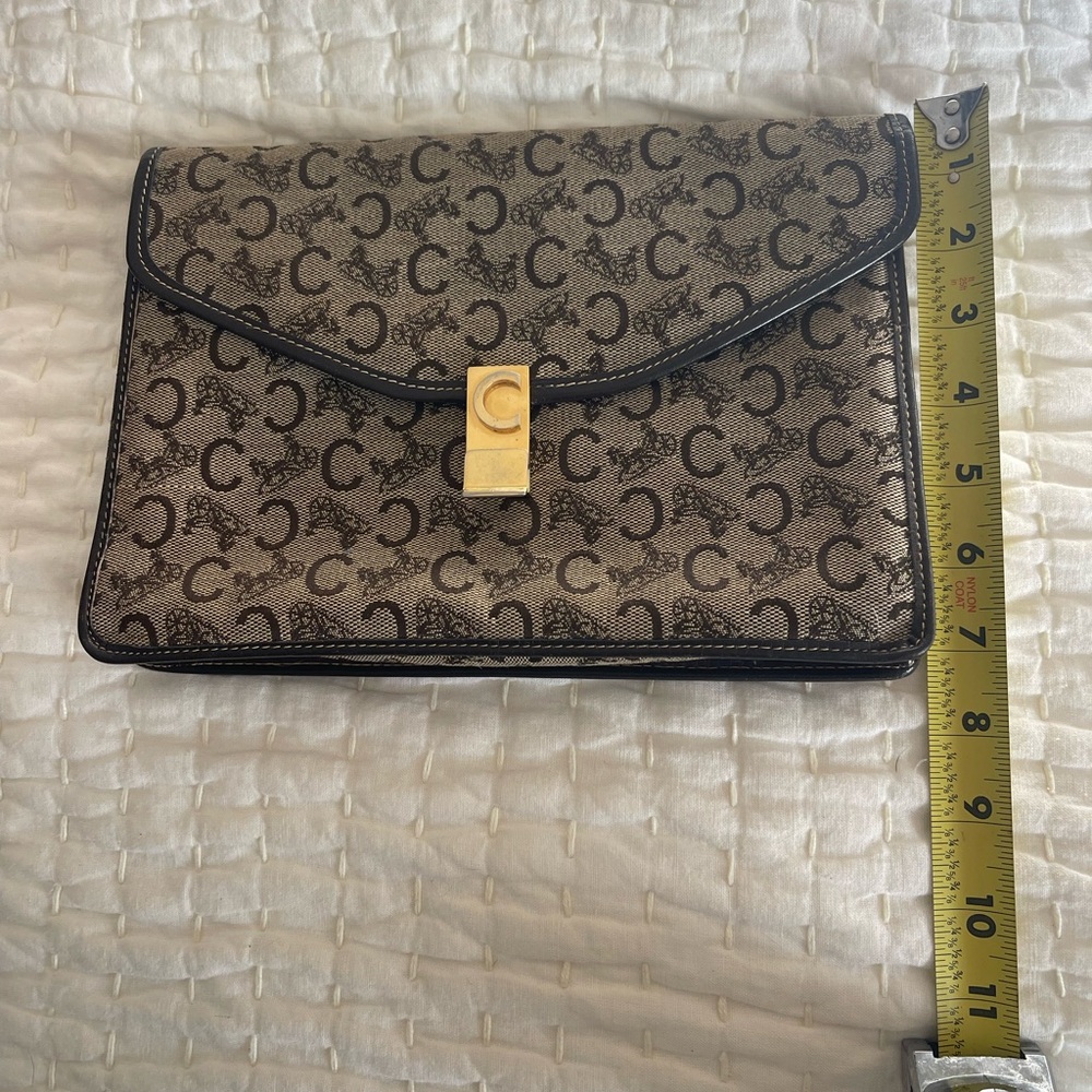 Celine Monogram Clutch in Brown and Black - Picture 11 of 12